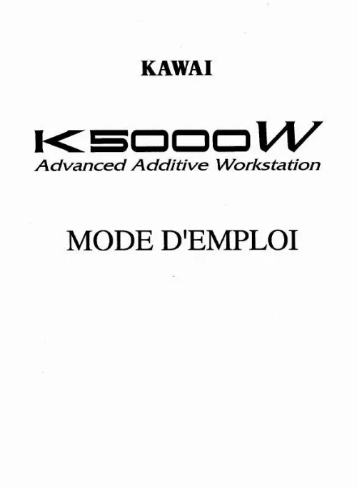 Mode d'emploi KAWAI K5000W