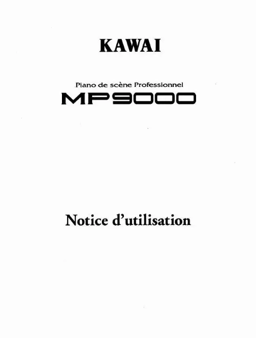 Mode d'emploi KAWAI MP9000