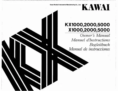 Mode d'emploi KAWAI X1000