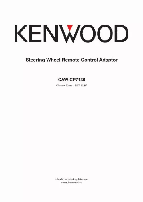 Mode d'emploi KENWOOD CAW-CP7130