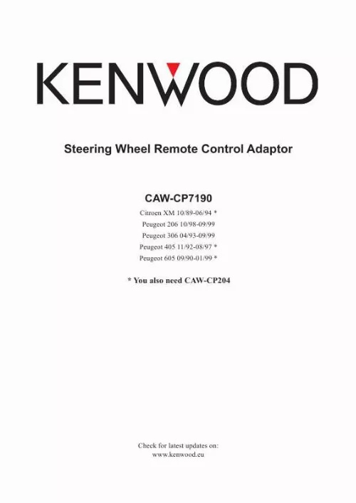 Mode d'emploi KENWOOD CAW-CP7190