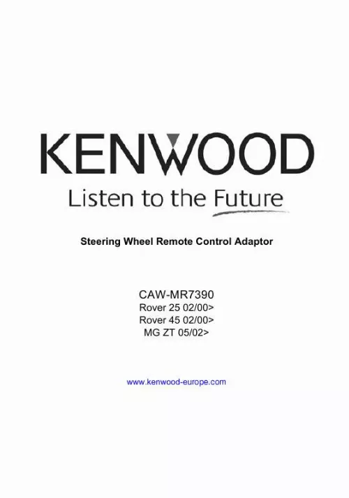 Mode d'emploi KENWOOD CAW-MR7390