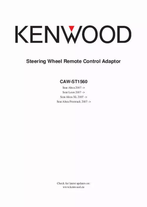 Mode d'emploi KENWOOD CAW-ST1560
