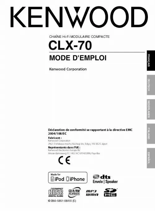 Mode d'emploi KENWOOD CLX-70