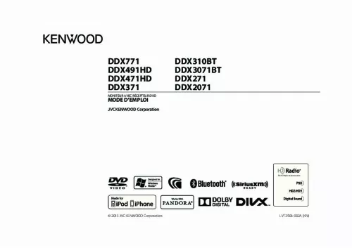 Mode d'emploi KENWOOD DDX3071BT