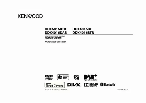 Mode d'emploi KENWOOD DDX4016BT