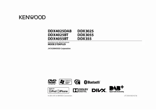 Mode d'emploi KENWOOD DDX4025BT