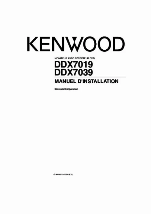 Mode d'emploi KENWOOD DDX7039