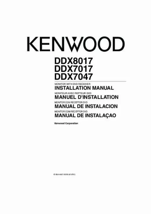 Mode d'emploi KENWOOD DDX8017