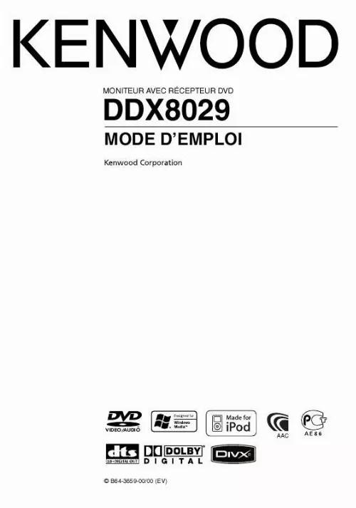Mode d'emploi KENWOOD DDX80291