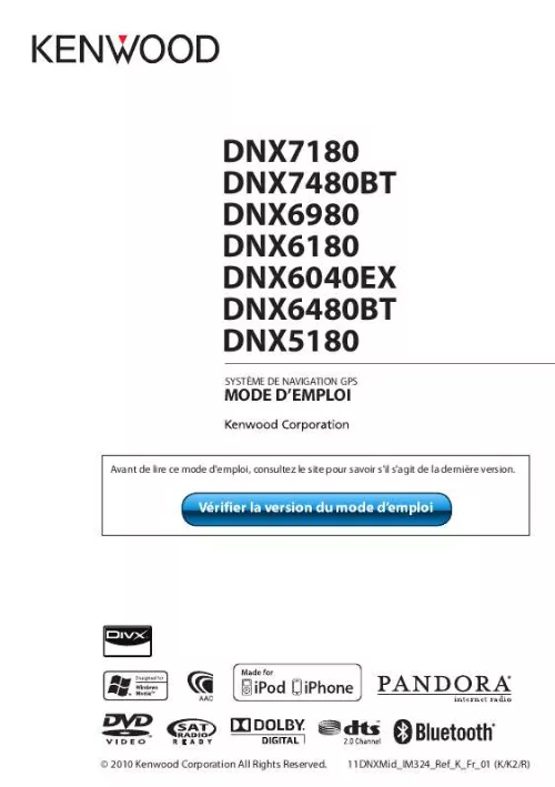 Mode d'emploi KENWOOD DNX-6980