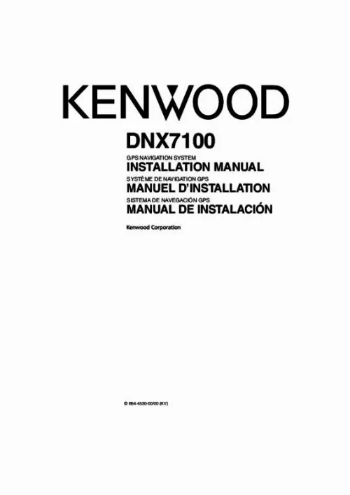 Mode d'emploi KENWOOD DNX7100