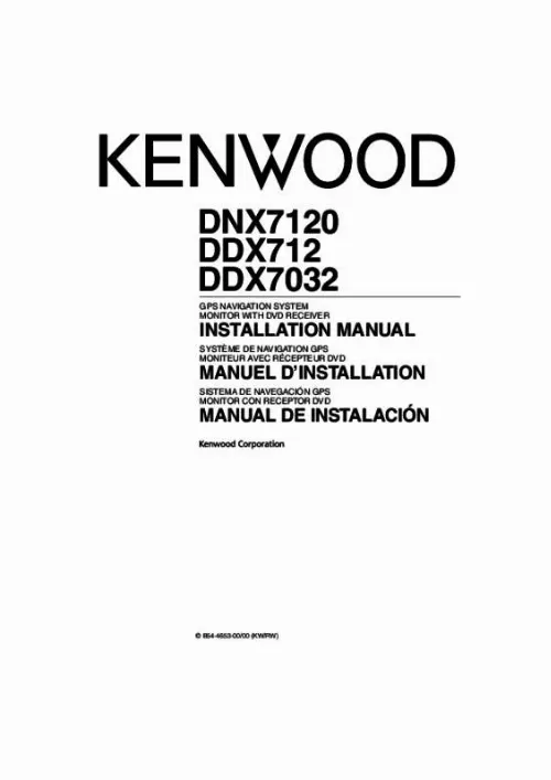 Mode d'emploi KENWOOD DNX7120