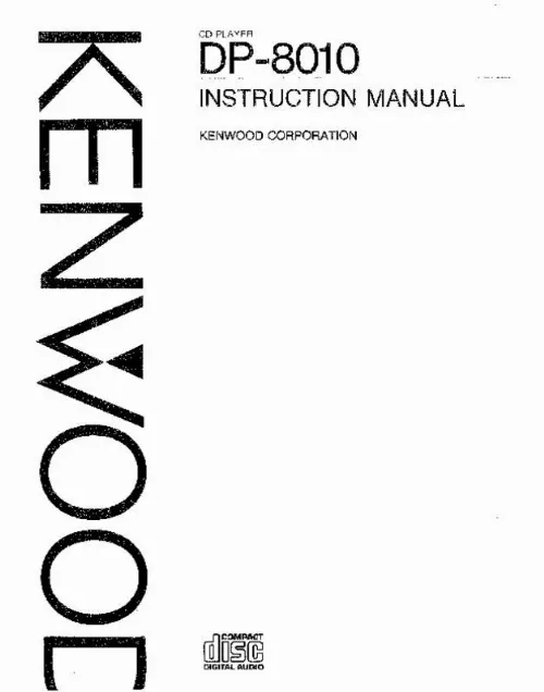 Mode d'emploi KENWOOD DP 8010