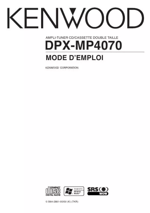 Mode d'emploi KENWOOD DPX-MP4070