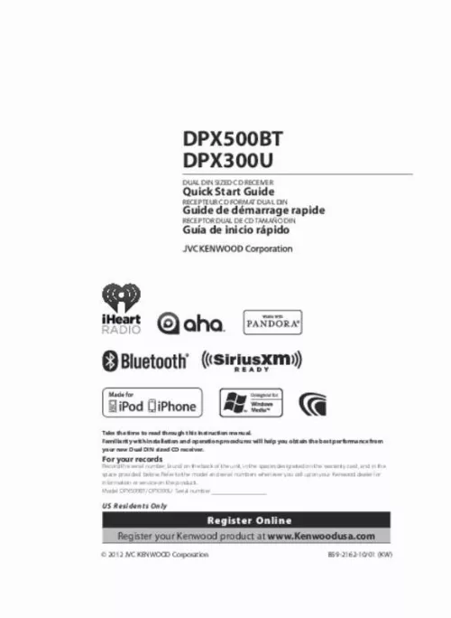 Mode d'emploi KENWOOD DPX300U