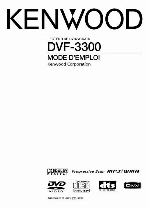 Mode d'emploi KENWOOD DVF-3300