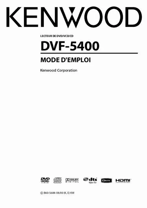 Mode d'emploi KENWOOD DVF-5400