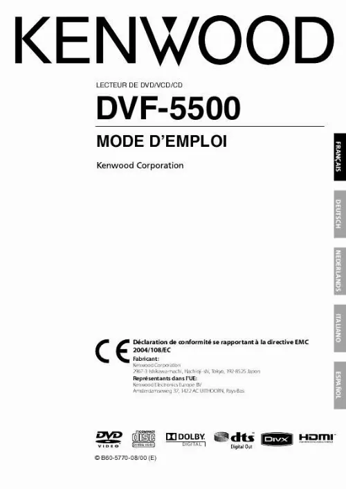 Mode d'emploi KENWOOD DVF-5500