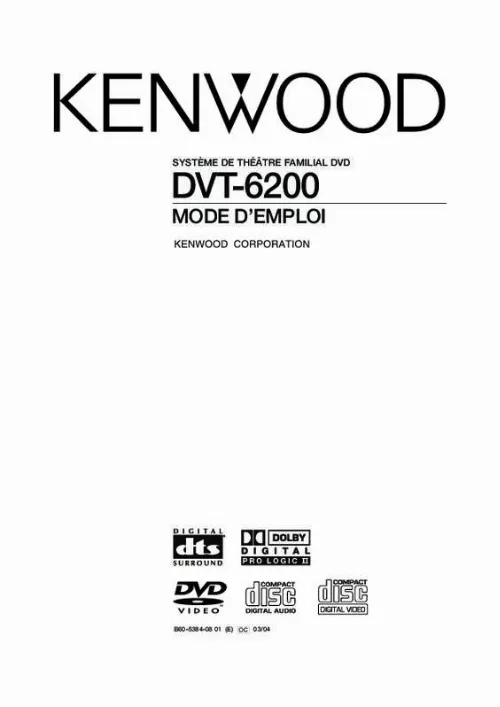 Mode d'emploi KENWOOD DVT-6200