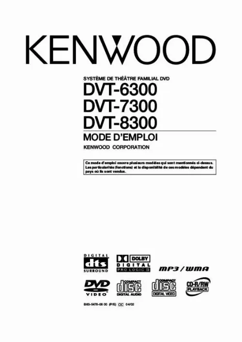 Mode d'emploi KENWOOD DVT-7300