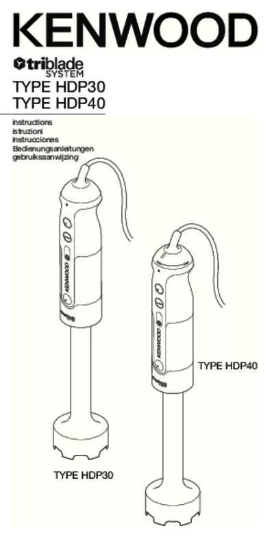 Mode d'emploi KENWOOD HDP402WH