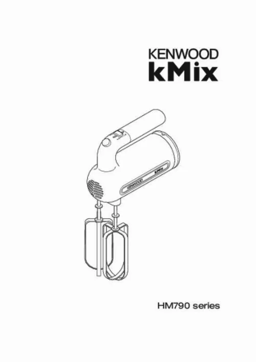 Mode d'emploi KENWOOD HM790 BATTEUR KMIX BLANC