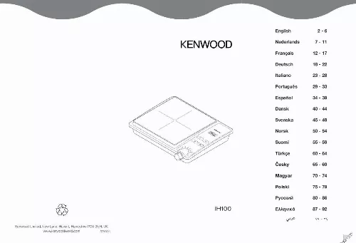Mode d'emploi KENWOOD IH100