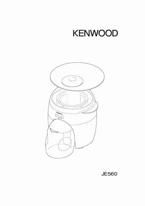 Mode d'emploi KENWOOD JE560