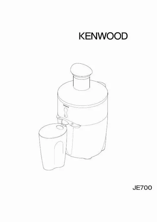 Mode d'emploi KENWOOD JE700