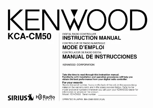 Mode d'emploi KENWOOD KCA-CM50