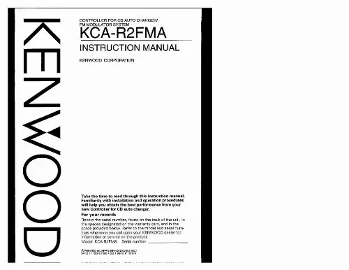 Mode d'emploi KENWOOD KCA-R2FMA