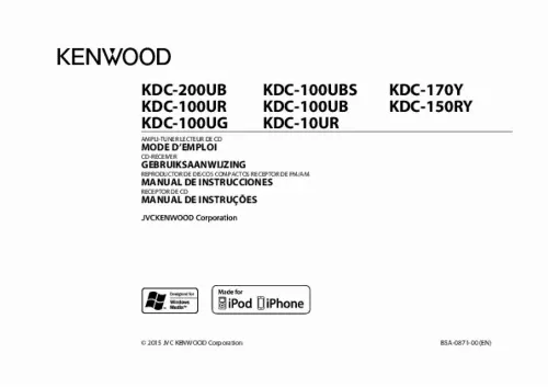 Mode d'emploi KENWOOD KDC-100UB