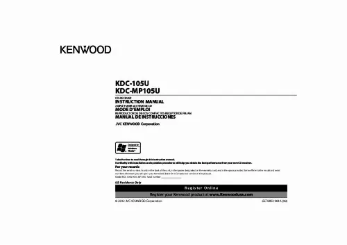 Mode d'emploi KENWOOD KDC-105U