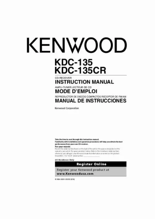 Mode d'emploi KENWOOD KDC-135