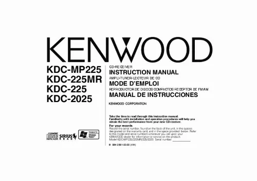 Mode d'emploi KENWOOD KDC-2025