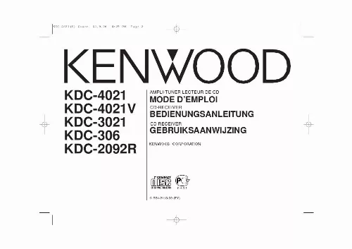 Mode d'emploi KENWOOD KDC-2092R