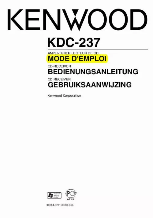 Mode d'emploi KENWOOD KDC-237SA