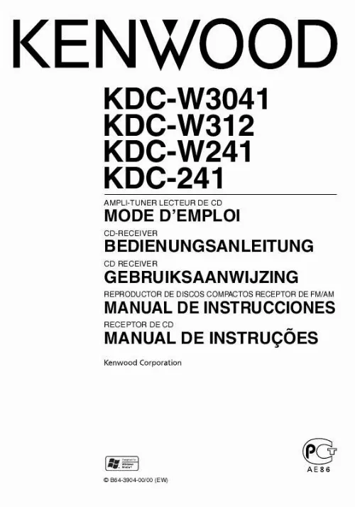 Mode d'emploi KENWOOD KDC-241SA