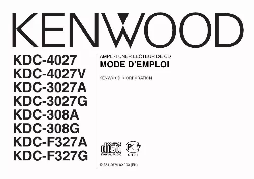Mode d'emploi KENWOOD KDC-3027