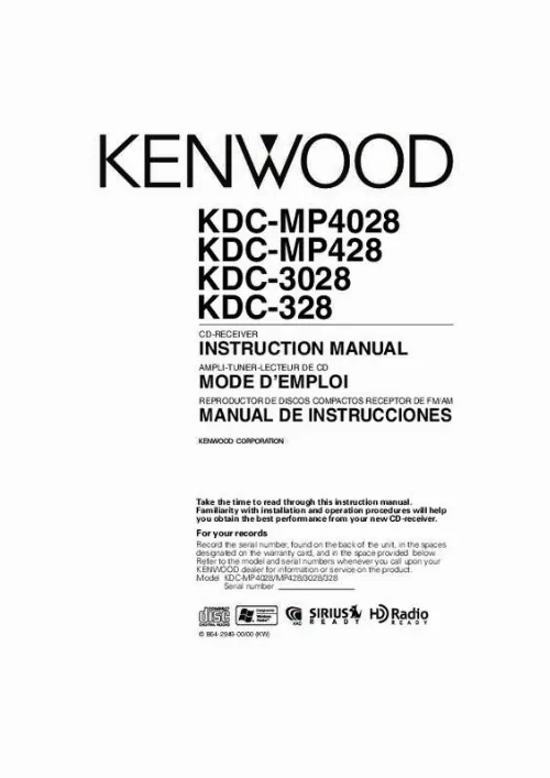 Mode d'emploi KENWOOD KDC-3028