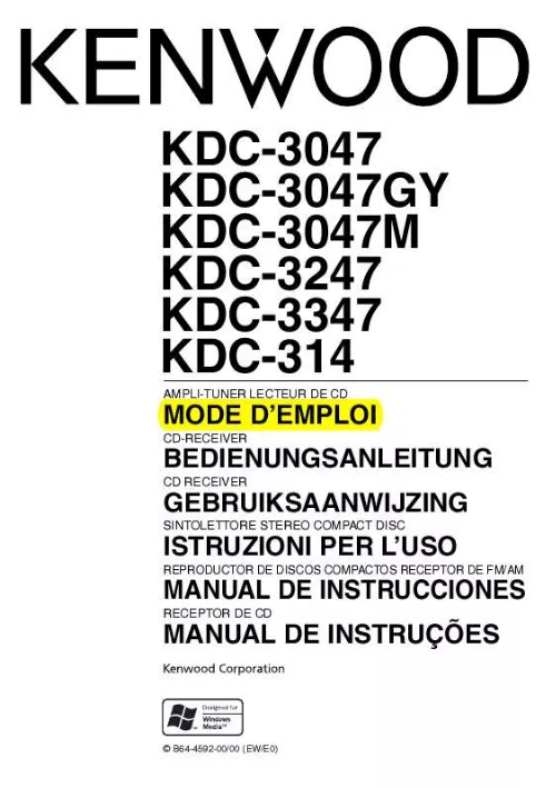 Mode d'emploi KENWOOD KDC-3047GY