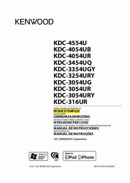 Mode d'emploi KENWOOD KDC-3054UR