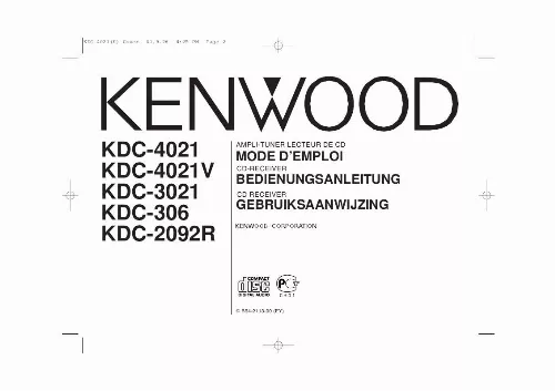 Mode d'emploi KENWOOD KDC-306