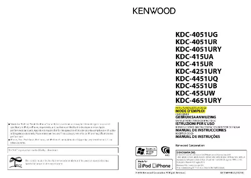 Mode d'emploi KENWOOD KDC-4051UR