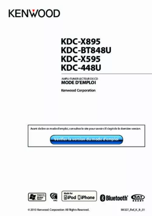 Mode d'emploi KENWOOD KDC-448U