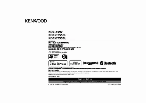 Mode d'emploi KENWOOD KDC-BT355U
