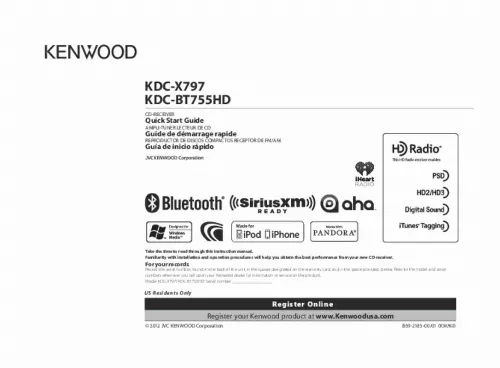 Mode d'emploi KENWOOD KDC-BT755HD
