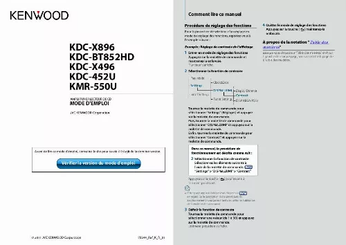Mode d'emploi KENWOOD KDC-BT852HD