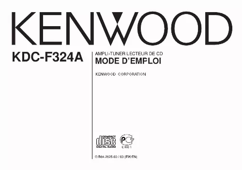 Mode d'emploi KENWOOD KDC-F324A